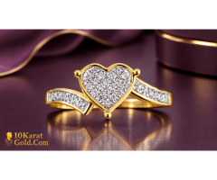 Shop 10K 14K Diamond Gold Ring for Women in Texas USA–10 Karat Gold